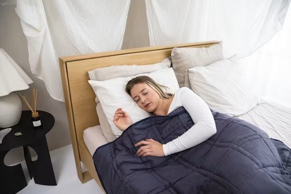 Comfortable bedroom with air conditioning for cooler sleep